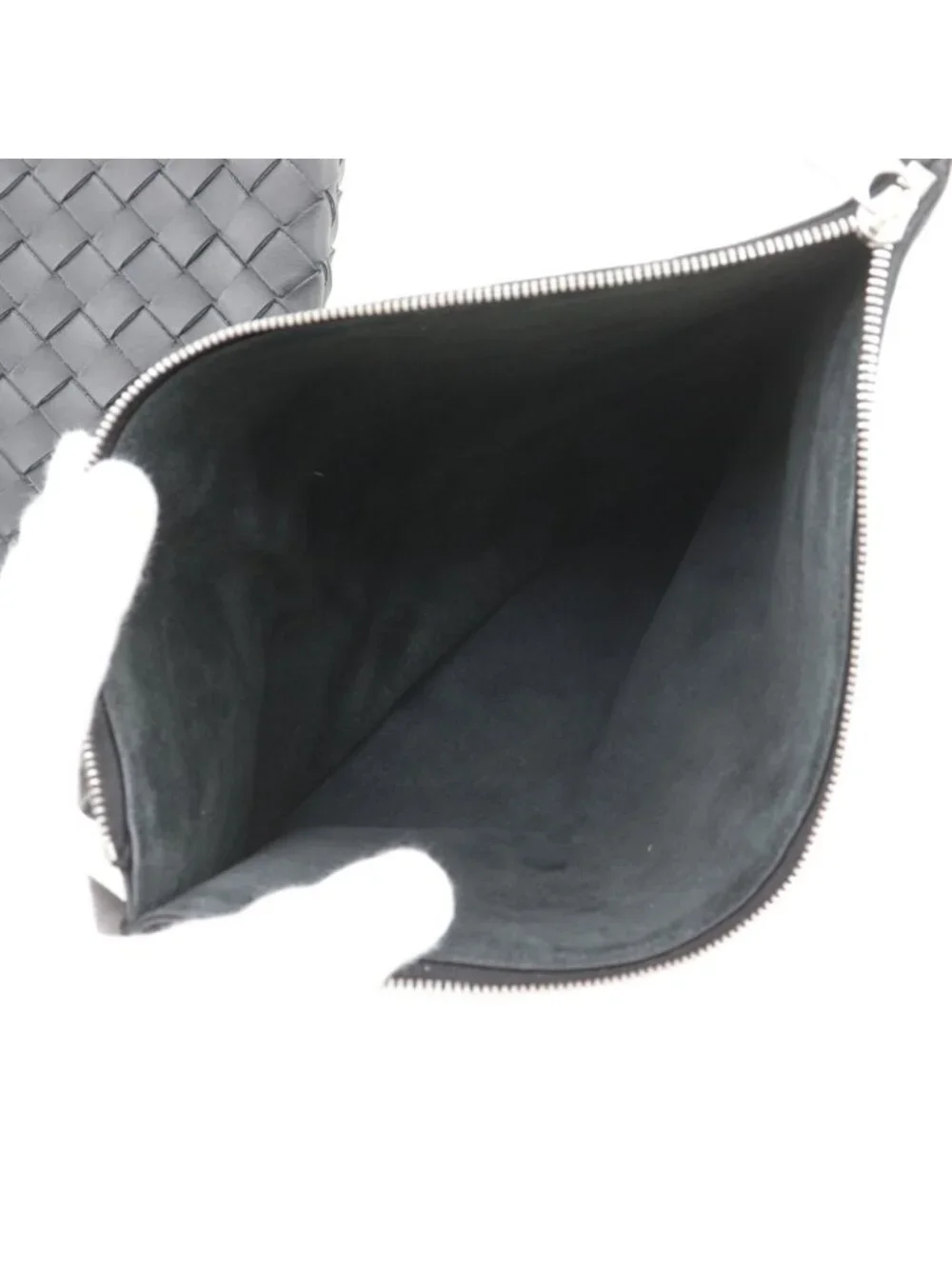 Bottega Veneta Classic Hydrology Intrecciato Leather Black Clutch